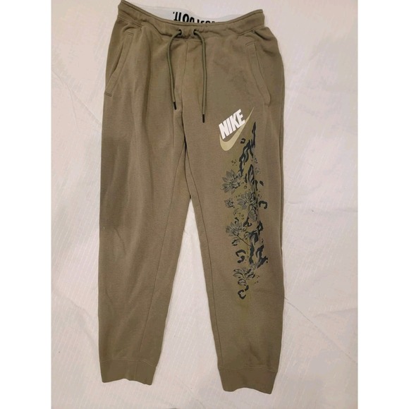 NIKE Green Joggers / Sweatpants, Elastic Waist, Green, Leg Design Women's M - Picture 3 of 7